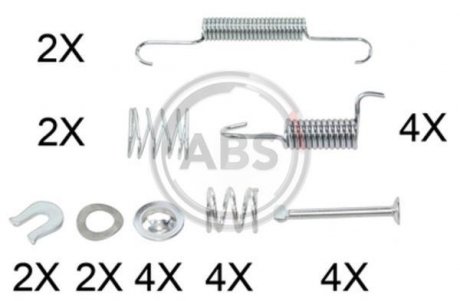 Р-кт колодок ручного тормоза Mitsubishi Outlander 06-12 A.B.S. 0010Q