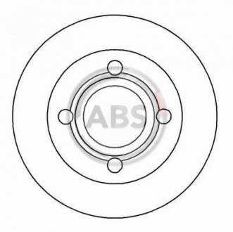 Гальмівний диск задній. Audi 100 (82-91) A.B.S. 16068 (фото 1)