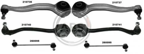 Ремкомплект, поперечний важіль підвіски A.B.S. 219904