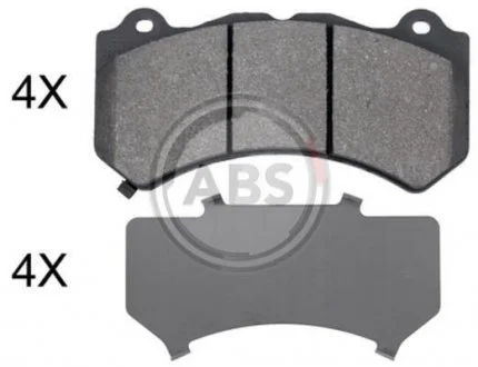 Комплект тормозных колодок, дисковый тормоз A.B.S. 35013