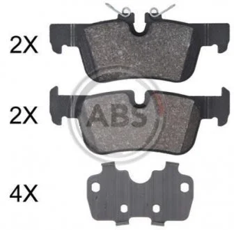 Комплект тормозных колодок, дисковый тормоз A.B.S. 35030