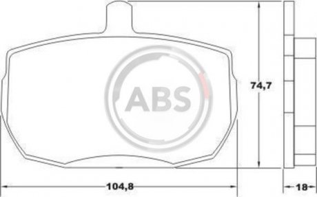 Тормозные колодки дисковые (1 к-т) A.B.S. 36124