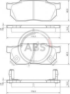 Колодки гальмівні пров. Civic/Prelude/Accord 81-95 A.B.S. 36167