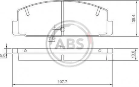 Тормозные колодки зад. Mazda 323/626 94-04 (akebono) A.B.S. 36571