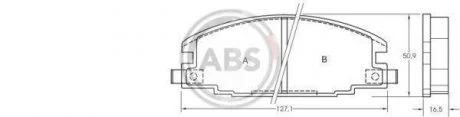 Колодки тормозные пер. Frontera/Brava 83-12 A.B.S. 36632 (фото 1)