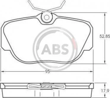 Гальмівні колодки дискові (1 к-т) A.B.S. 36660