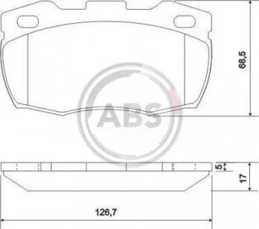 Комплект гальмівних колодок, дискове гальмо A.B.S. 36696 (фото 1)