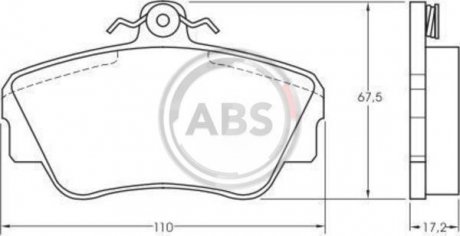 Колодки гальмівні пров. Volvo 400 Series 88-97 A.B.S. 36703