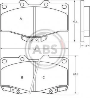 Колодки тормозные пер. Land Cruiser/Hilux/4 Runner/Taro 89- A.B.S. 36724