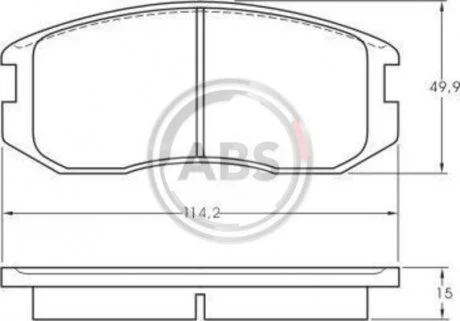 Гальмівні колодки перед Outlander 12-/Peugeot 4007 07- A.B.S. 36772 (фото 1)