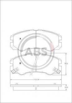 Колодки тормозные пер. Trooper/Frontera/Monterey 91-04 A.B.S. 36793
