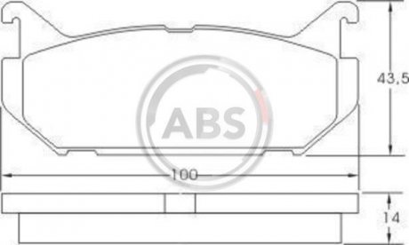 Гальмівні колодки зад. Mazda 626 91-02 (akebono) A.B.S. 36796 (фото 1)
