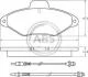 Комплект тормозных колодок, дисковый тормоз A.B.S. 36836 (фото 1)