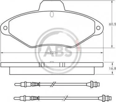 Комплект тормозных колодок, дисковый тормоз A.B.S. 36836