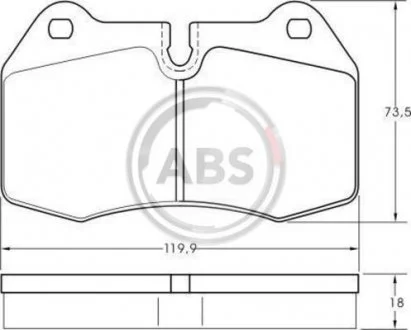 Тормозные колодки перед. BMW 5(E39)/7(E38) 96-04 (brembo) A.B.S. 36958