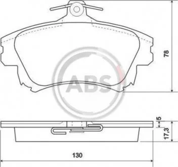 Тормозные колодки дисковые (1 к-т) A.B.S. 37020