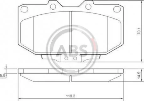 Тормозные колодки дисковые (1 к-т) A.B.S. 37128