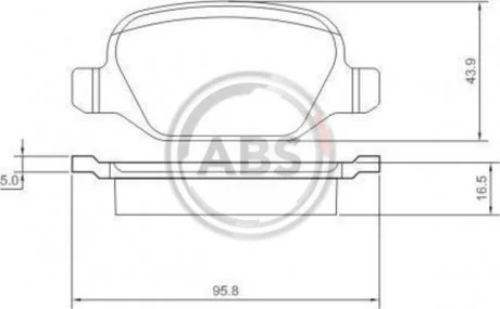 Колодки тормозные задн. Linea/GT/147/156/Lybra 97- A.B.S. 37184
