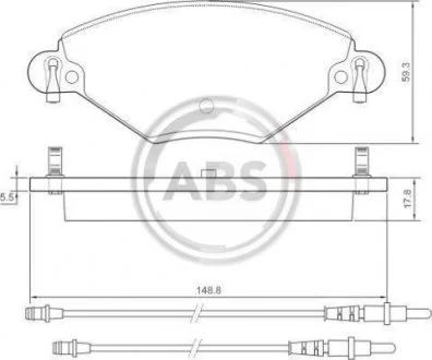 Тормозные колодки перед. Citroen C5 01- (Bosch) A.B.S. 37277 (фото 1)