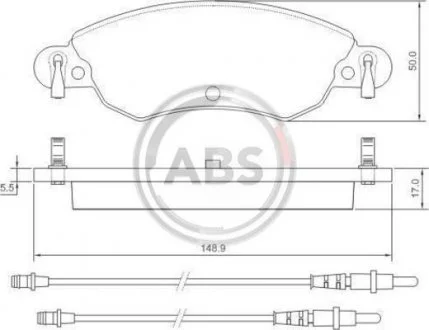 Тормозные колодки дисковые (1 к-т) A.B.S. 37278