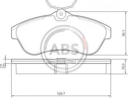 Тормозные колодки дисковые (1 к-т) A.B.S. 37308