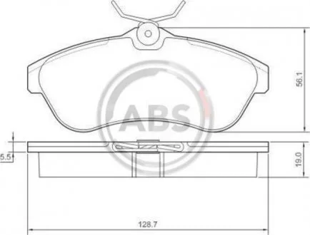 Тормозные колодки дисковые (1 к-т) A.B.S. 37308