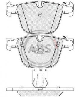 Тормозные колодки дисковые A.B.S. 37371