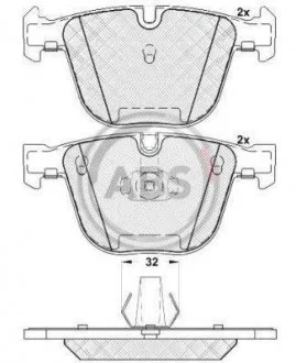 Гальмівні колодки дискові A.B.S. 37371