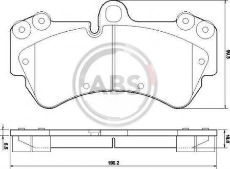 Колодки тормозные пер. Touareg/Cayenne 02-10 A.B.S. 37445