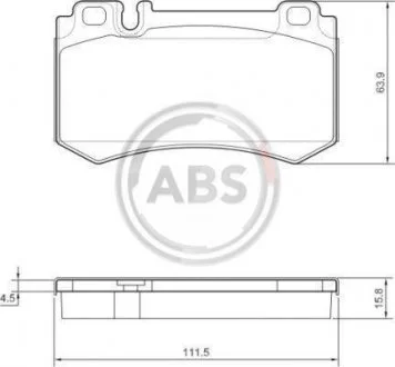 Гальмівні колодки дискові (1 к-т) A.B.S. 37454 (фото 1)