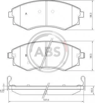 Тормозные колодки дисковые (1 к-т) A.B.S. 37468
