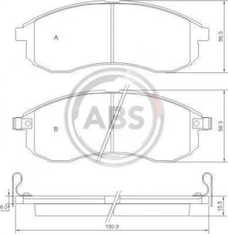 Гальмівні колодки дискові (1 к-т) A.B.S. 37481 (фото 1)