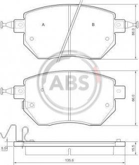 Колодки гальмівні пров. Q60/QX50/Q70/Navara/Qashqai/Murano/Pathfinder 05- A.B.S. 37504