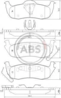 Колодки тормозные задн. Grand Cherokee/Commander/QX56 03-13 A.B.S. 37534