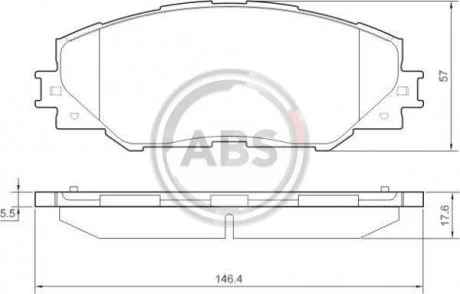Тормозные колодки перед.AURIS/RAV 4 III/RAV 4 IV 1.8-2.5H 06- A.B.S. 37543