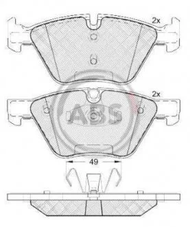 Тормозные колодки перед. Mondeo III/Jaguar X-TYPE 00- (Bosch) A.B.S. 37551