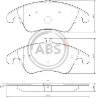 Тормозные колодки перед. MB C/E-класс (W204/W212) 07- A.B.S. 37586 (фото 1)