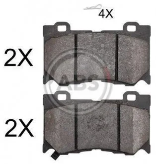 Комплект тормозных колодок, дисковый тормоз A.B.S. 37768