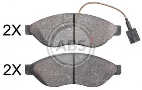 Тормозные колодки перед. Jumper/Ducato/Boxer 06- (1.1-1.5t) A.B.S. 37907