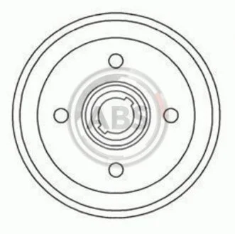 Гальмівний барабан задній. Corsa/Corsa/Tigra/Corsa/Tigra/Nova 90-04 A.B.S. 5125S (фото 1)