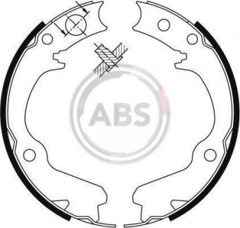 Комплект тормозных колодок, стояночная тормозная система A.B.S. 9116 (фото 1)