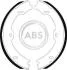 Комплект гальмівних колодок, стоянкова гальмівна система A.B.S. 9141 (фото 1)