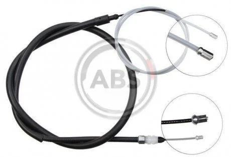 Трос ручного гальма зад. Berlingo/Partner 08-Л=Пр. (2402/1300) A.B.S. K13636