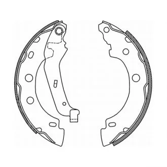 Гальмівні колодки задні барабанні NISSAN Kubistar 03-08; RENAULT Clio 12-н..; RENAULT Kangoo 97-07 ABE C0R013ABE