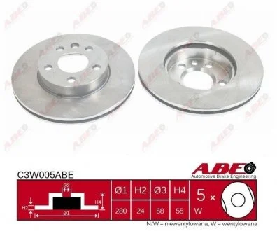 Диск тормозной ABE C3W005ABE