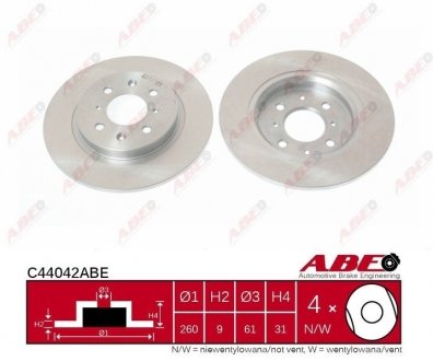 Тормозной диск ABE C44042ABE