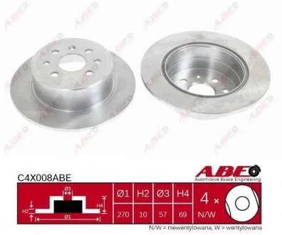 Тормозной диск ABE C4X008ABE