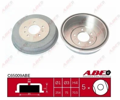 Фото гальмівний барабан ABE C65009ABE Гальмівний барабан ABE C65009ABE