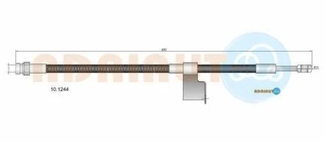 Шланг тормозной передний левый Getz ADRIAUTO 10.1244