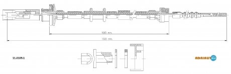 FIAT Трос сцепления Brava-Bravo 1,6-1,8, TDS ADRIAUTO 11.0109.1